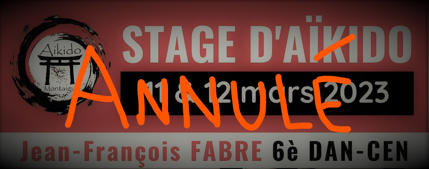 !!!!STAGE ANNULÉ !!!Jean-François FABRE du 11 ET 12 MARS