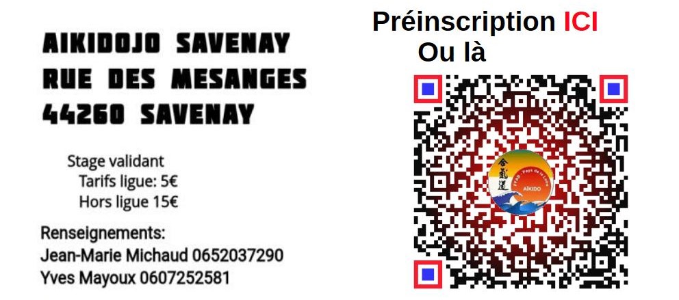 Stage de rentrée le 20 septembre 2026